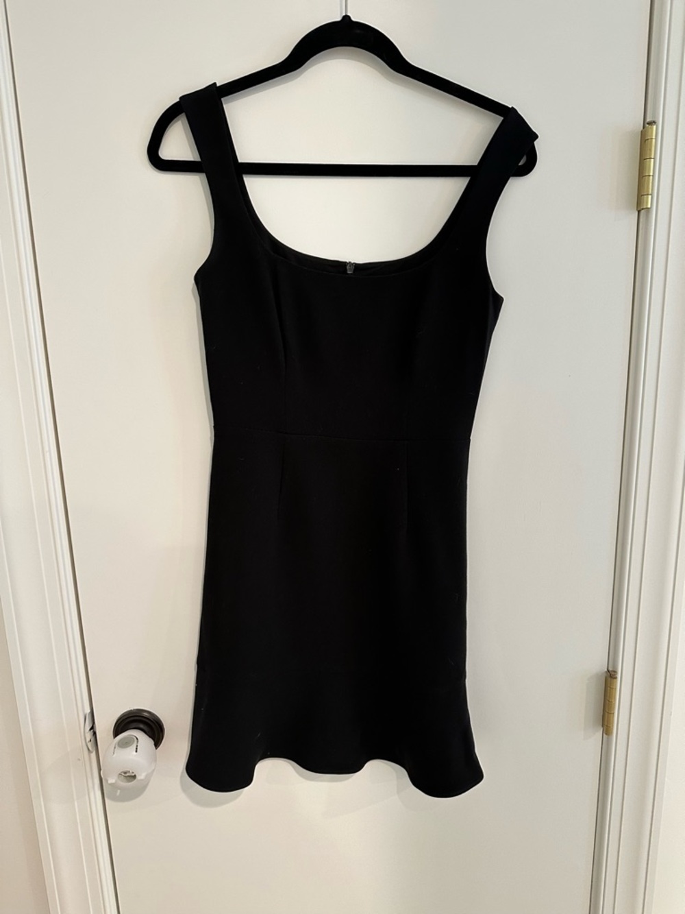 French Connection Black Mini Dress with Scoop Neck